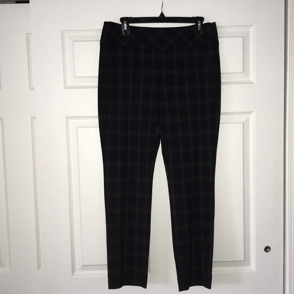 Cabi Window Pane Plaid Straight Trouser